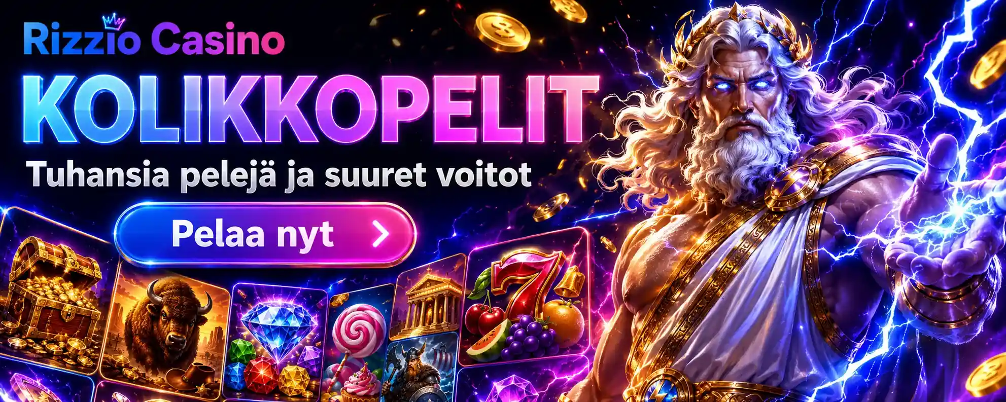 Kolikkopelit Rizzio Casinon kolikkopelit tuhansilla peleillä ja suurilla voitoilla
