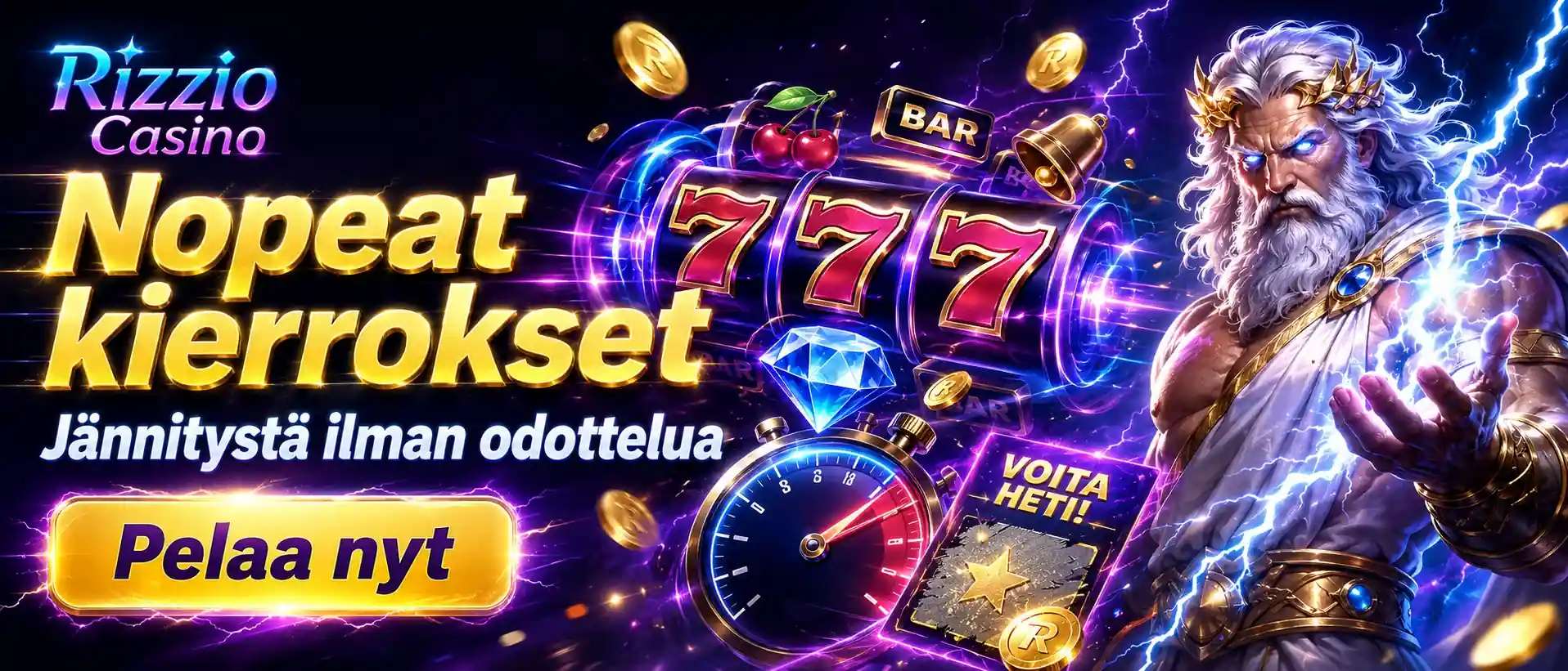 Rizzio Casinon pikapelit jännitystä ilman odottelua